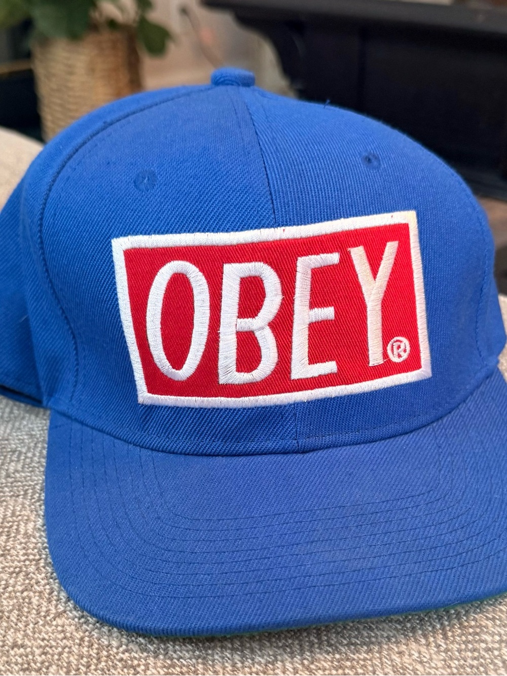 Obey Blue Cap with White Embroidered Logo